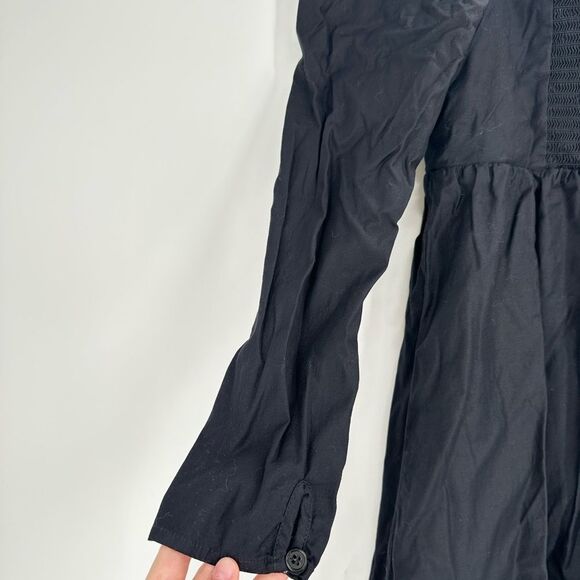 Reformation Farley Dress Black Mini Puff Sleeve - Picture 6 of 9
